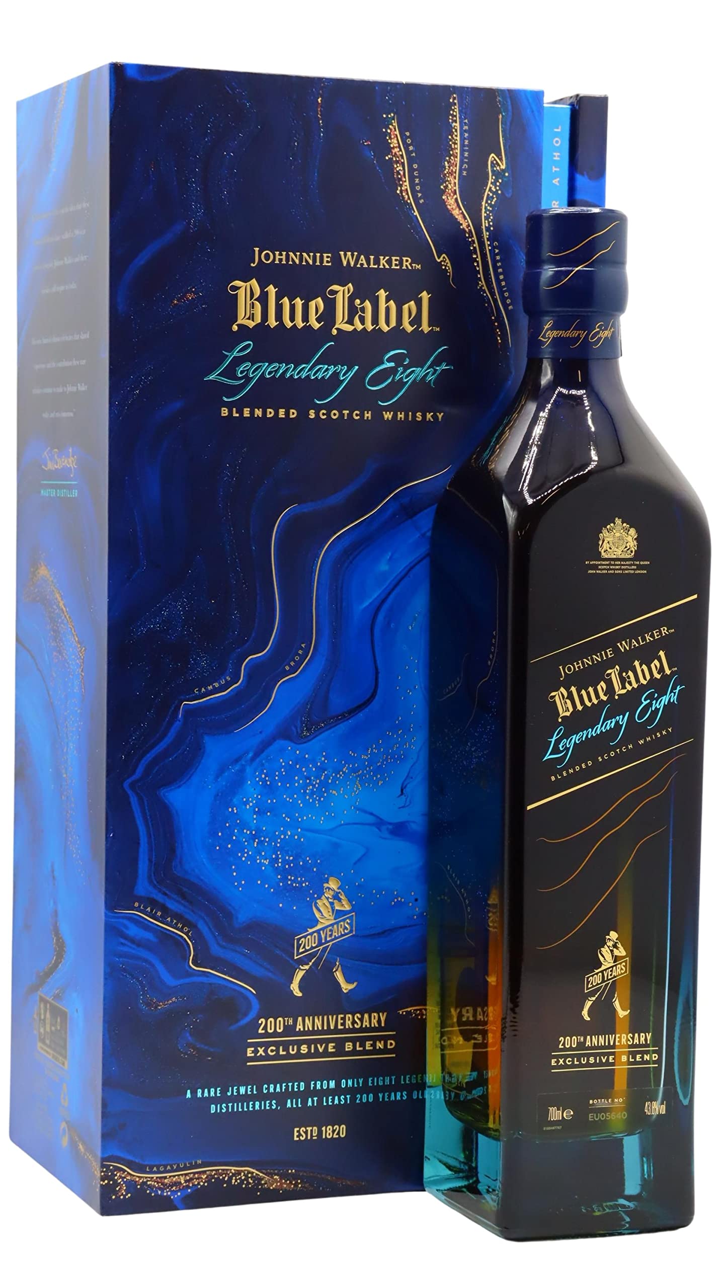 ウイスキー Johnnie Walker Blue Label 200ml Hard To Find Johnnie Walker - Blue Label Legendary Eight 200th